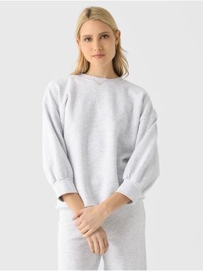 perfectwhitetee Light Gray Crew Sweatshirt,XS,casual,athleisure,luxury